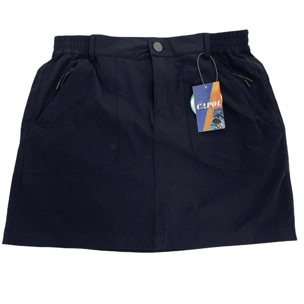 Capol Women's M Golf Outdoor Skort Active Skirt with Liner and Zip Pockets UPF